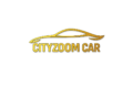 CityZoom Car luxury car rental logo with gold car silhouette and modern typography